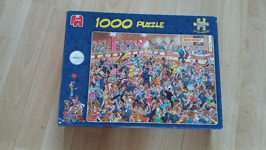 STIJLDANSEN JAN VAN HAASTEREN 1000 stukjes, Ophalen of Verzenden, 500 t/m 1500 stukjes, Gebruikt, Legpuzzel