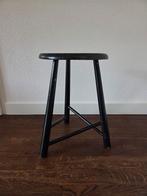 Retro vintage kruk, houten driepoot krukje, Ophalen, Hout