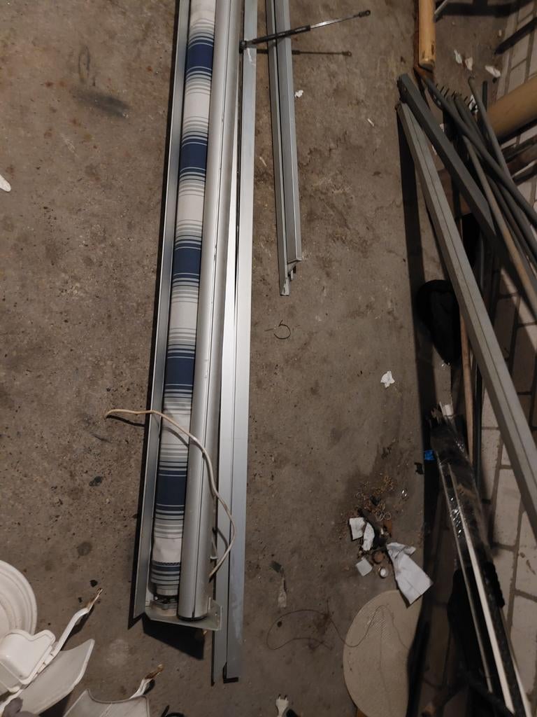 Elektrisch Knikarm Zonnescherm - 3,20m, Ophalen, Gebruikt, Elektrisch, 150 tot 300 cm