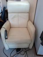 Beige leren sta/ op stoel, Gebruikt, Ophalen of Verzenden, 50 tot 75 cm, Leer