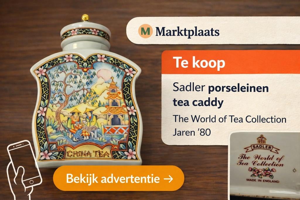 Sadler porseleinen theebusje The World of Tea Collection, Ophalen of Verzenden