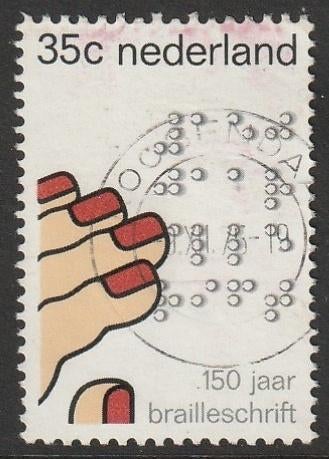 Nederland 1975 1077 Braille, Gest Roosendaal, Ophalen of Verzenden, Na 1940, Gestempeld