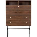 Opbergkast / Secretaire met klapdeur en 2 lades - Noyer, Ophalen, Nieuw