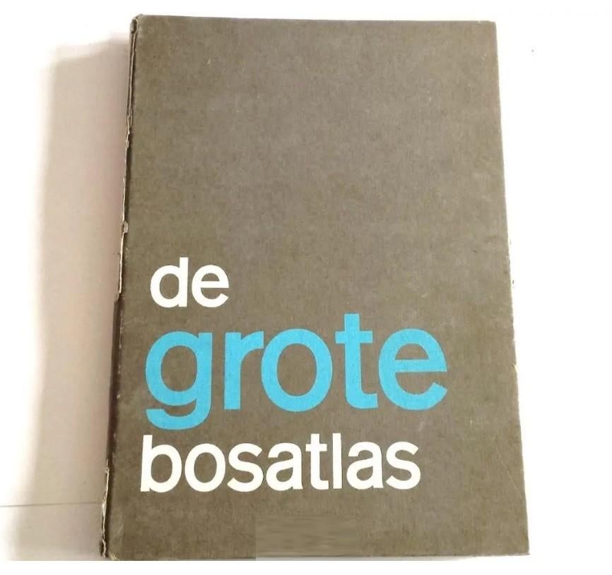 De grote Bosatlas met Kaarten 1971 Vintage Antiek Retro boek, Gelezen, Bosatlas, 2000 tot heden, Ophalen of Verzenden