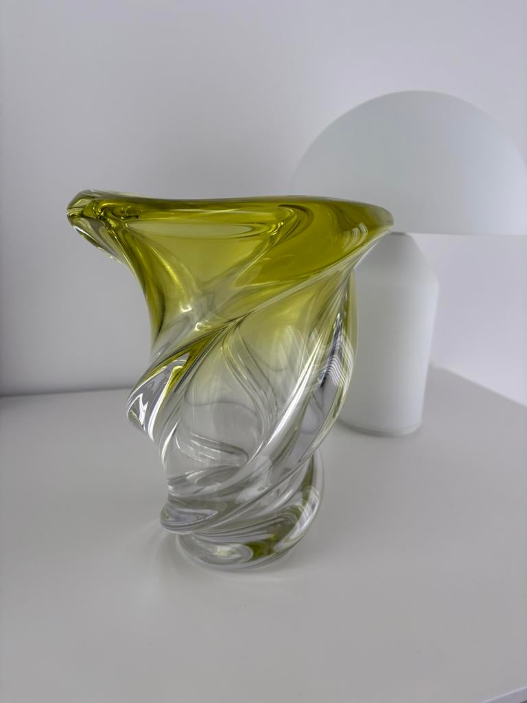 Val Saint Lambert vaas Torsade / Wave, Ophalen of Verzenden