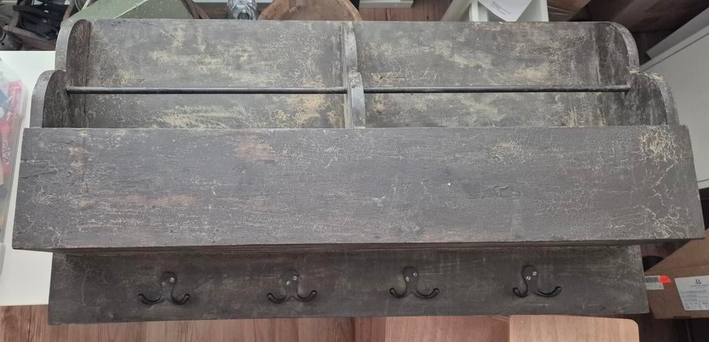 Landelijk sobere wandrek met haken, Ophalen, Nieuw