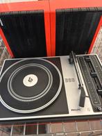 Philips 200 platenspeler met speakers, Philips, Gebruikt, Pitch-regelaar, Ophalen of Verzenden