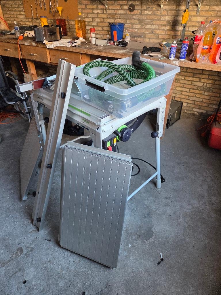 Festool zaagtafel TKS 80 EBS met uitbreidings set, Doe-het-zelf en Verbouw, Gereedschap | Zaagmachines, Cirkelzaag, 70 mm of meer