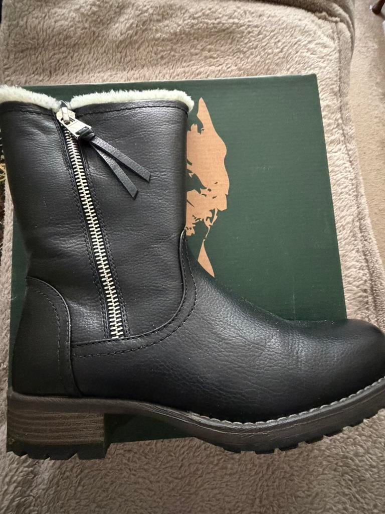 Warme halfhoge laarsjes met immitatie bont maat 39, Ophalen of Verzenden, Zo goed als nieuw, Zwart