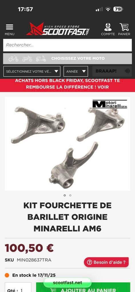 Fantic 50 versterkte am6-versnellingsbakvorken, Fietsen en Brommers, Ophalen of Verzenden, Zo goed als nieuw