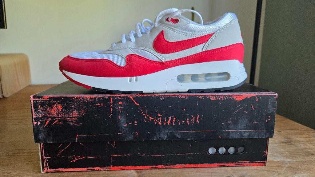 Nike Air Max 1 86 - Big Bubble University Red - US10, Kleding | Heren, Schoenen, Overige kleuren, Nike, Ophalen of Verzenden, Sneakers of Gympen