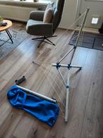 Compacte camping droogrek, bevestiging aan neuswiel, Ophalen