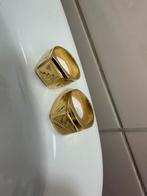 Doublé goud zegelringen, 18 tot 19, Heer, Ophalen of Verzenden, Zo goed als nieuw