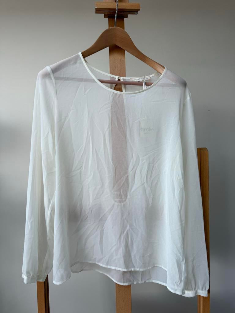 Stroke gebroken wit transparante blouse maat 44, Ophalen of Verzenden, Nieuw, Maat 42/44 (L), Wit