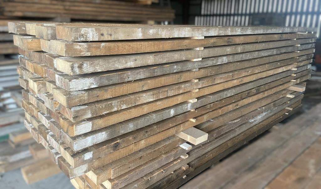 Houten balken / gordingen 75x175 mm – 35 stuks van  350 cm, Doe-het-zelf en Verbouw, Hout en Planken, Ophalen, Gebruikt, Balk