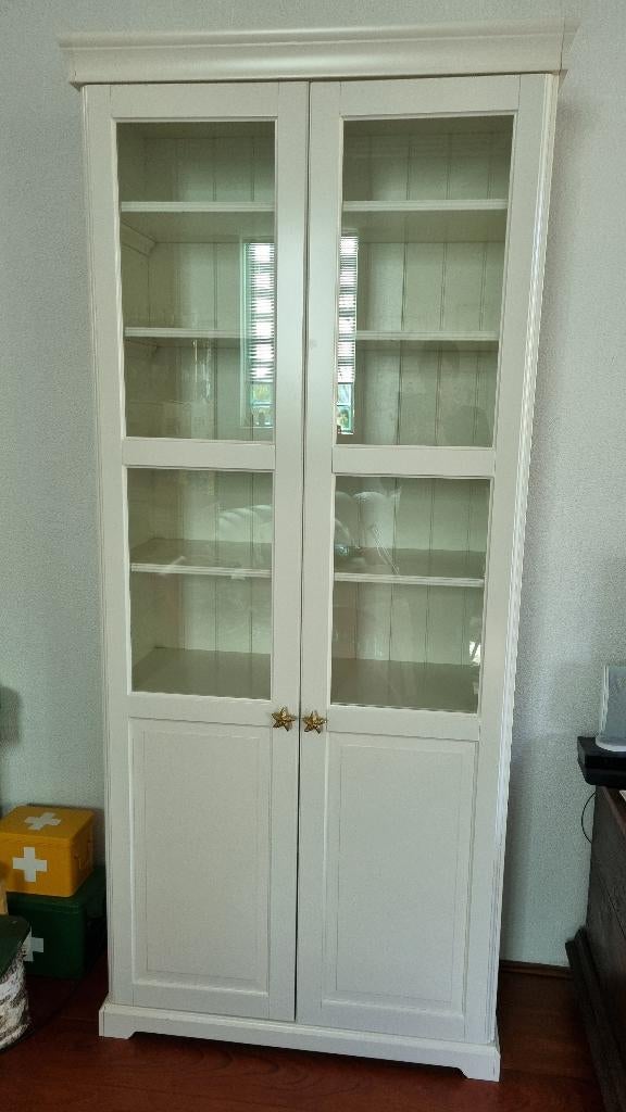 Ikea Liatorp vitrinekast wit, Huis en Inrichting, Ophalen, 200 cm of meer, 50 tot 100 cm, Landelijk