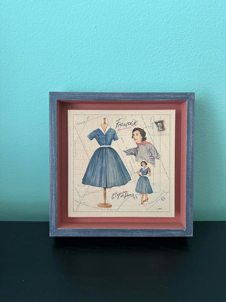 3D SCHILDERIJ - Fashion | Mode | Jurk | Kunst | Vintage, Meerkleurig, Zo goed als nieuw, Knutselwerk, Overige merken