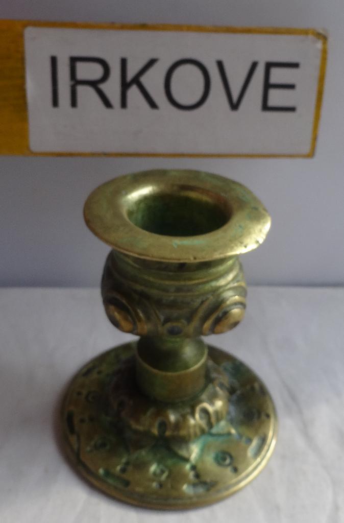 ANTIEK BRONS LAGE KANDELAAR * Klassiek *, Antiek en Kunst, Antiek | Kandelaars, Koper of Brons, Verzenden