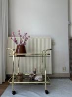 Mooie goudkleurige trolley/serveerwagen, Huis en Inrichting, Ophalen, Gebruikt, 50 tot 100 cm, Vintage