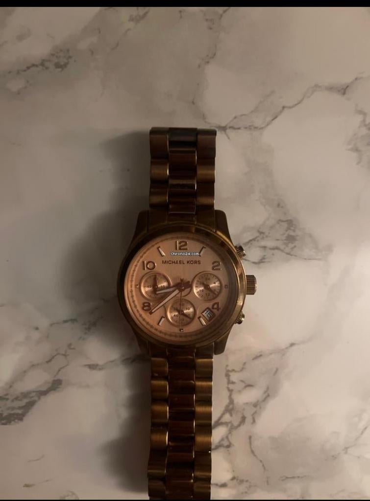 Michael Kors Ladies MK 5128 Rose, Ophalen, Zo goed als nieuw, Staal, Overige merken