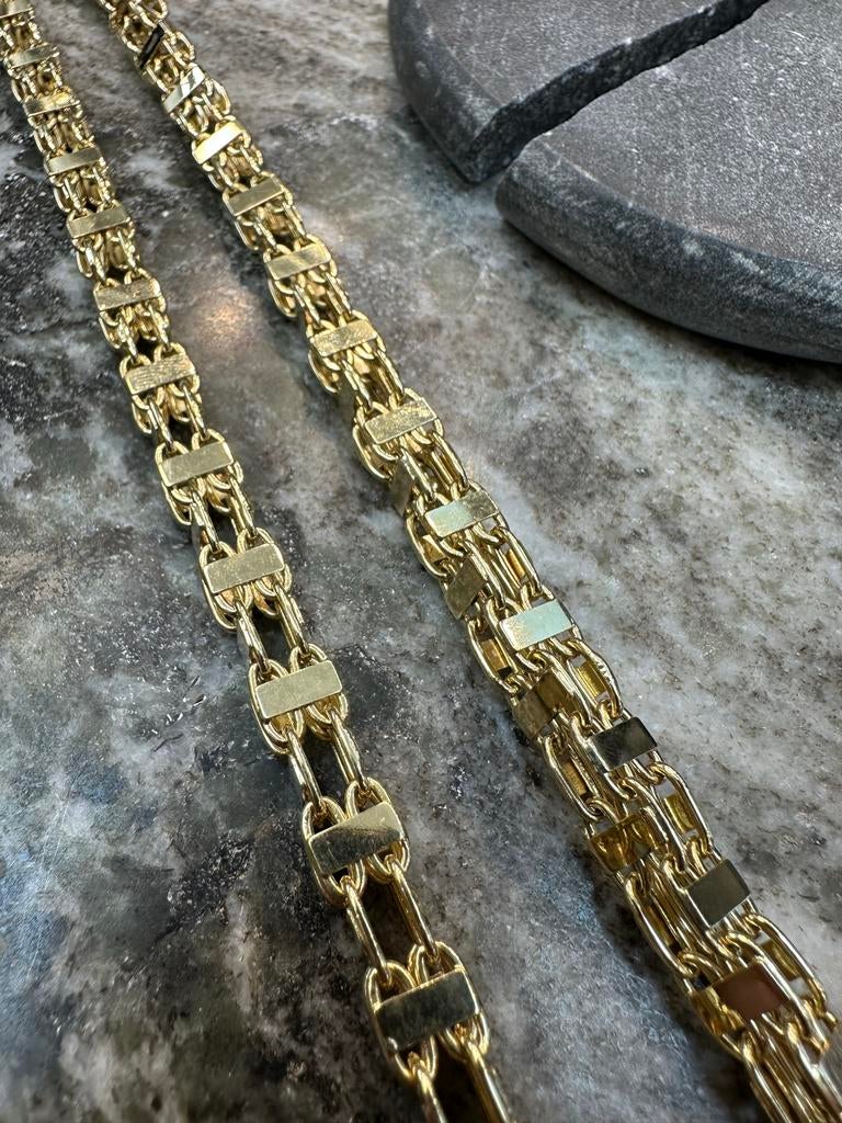 Prachtige 14k Gouden Magnum Ketting uit Italië, Ophalen of Verzenden, Nieuw, Goud