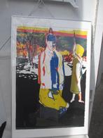Grote kleurrijke Litho Gijs Assmann/ gesigneerd, Ophalen of Verzenden