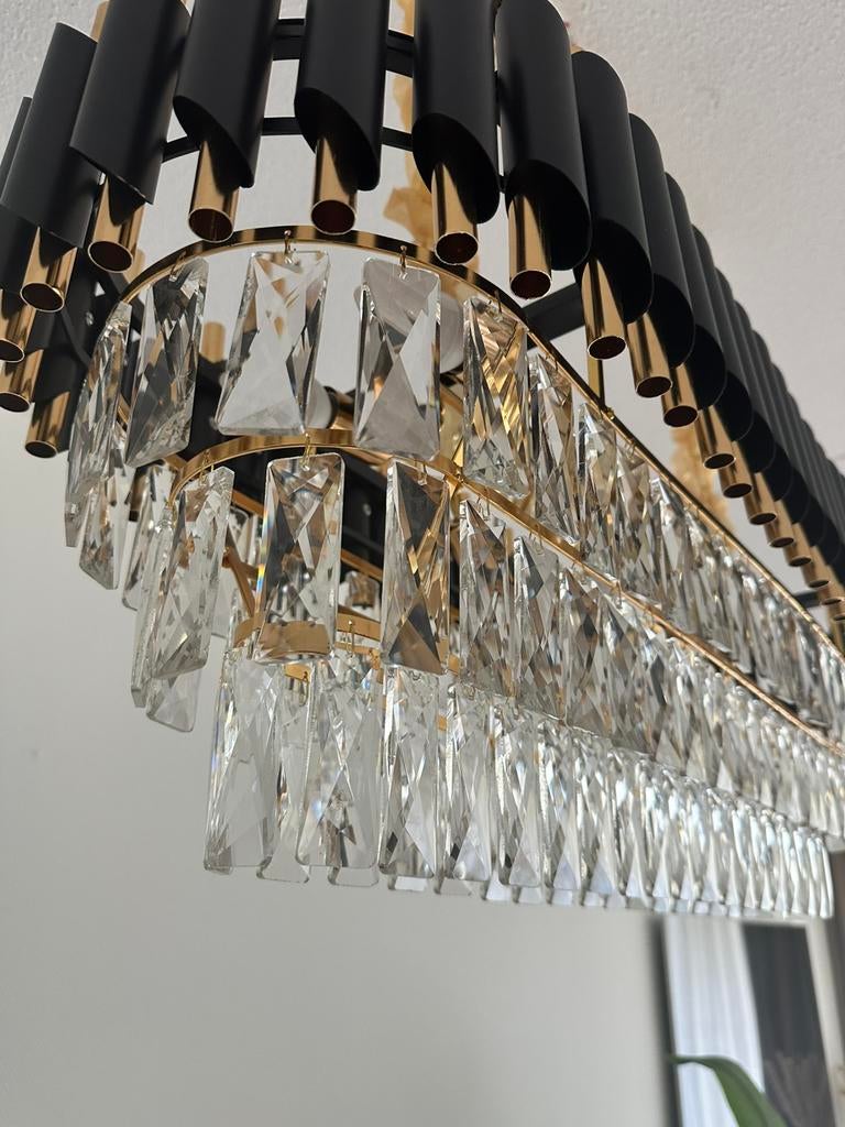 Kristallen kroonluchter hanglamp eettafel, Ophalen, Zo goed als nieuw