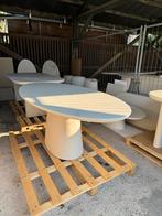 Tuintafel ovaal beige eco composiet 200x100x75 cm, Ophalen, Nieuw, Ovaal, Overige materialen