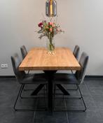 Goossens eettafel Blade met 4 Manta stoelen, Ophalen, Eikenhout, 50 tot 100 cm, Zo goed als nieuw