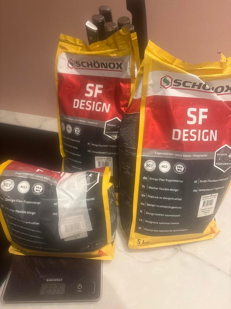 Schönox SF Design Flexibele Voegmortel Zandsteen 5kg, Doe-het-zelf en Verbouw, Tegels, Overige materialen, Overige typen, Ophalen of Verzenden