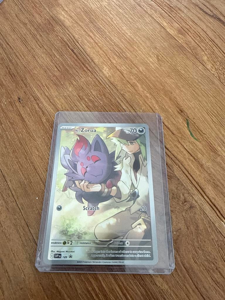 Pokémonkaart N's Zorua 189, Ophalen of Verzenden, Nieuw, Losse kaart, Foil