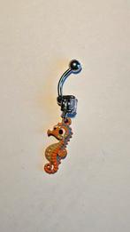 Zeepaardje Navelpiercing met Strass, Navelpiercing, Staal, Nieuw, Ophalen of Verzenden