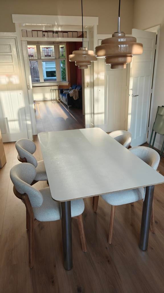 Pastoe Desq eettafel Jan des Bouvrie jaren met beschadiging, Gebruikt, 100 tot 150 cm, Vintage, Jaren '70, Design, 150 tot 200 cm