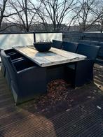 Bellagio tuinset met houten tafel en kussens, Ophalen, Gebruikt, Eettafel, Tuinset