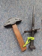 Antieke Haarspit en Haarhamer - Ambachtelijk Gereedschap, Ophalen of Verzenden