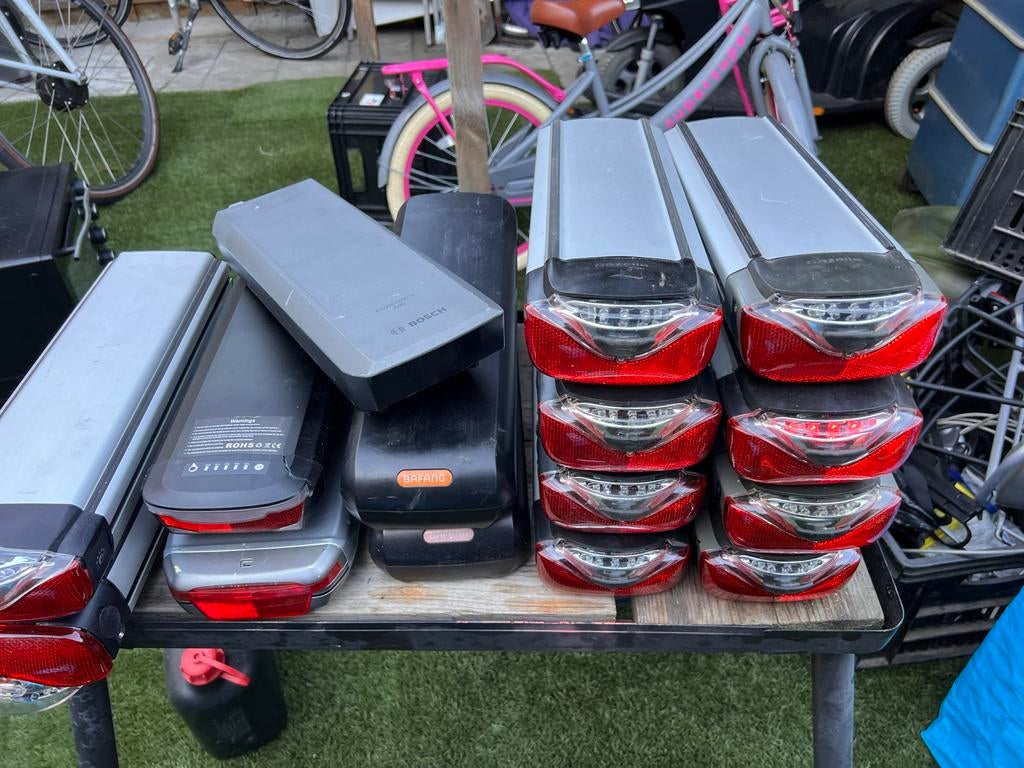 Partijen 15 defecte accu's voor elektrische fietsen, Ophalen, Gebruikt