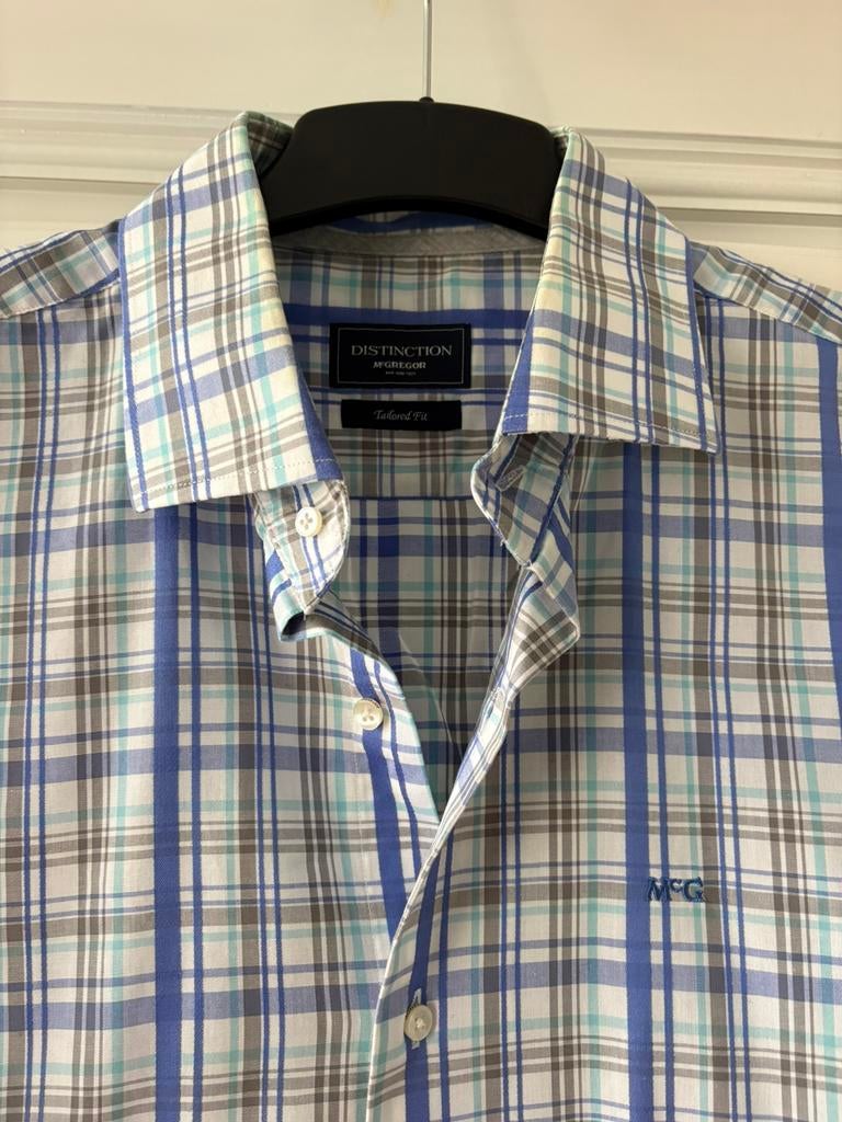 Overhemd McGregor xxl, Ophalen of Verzenden, Zo goed als nieuw, Blauw, Overige halswijdtes