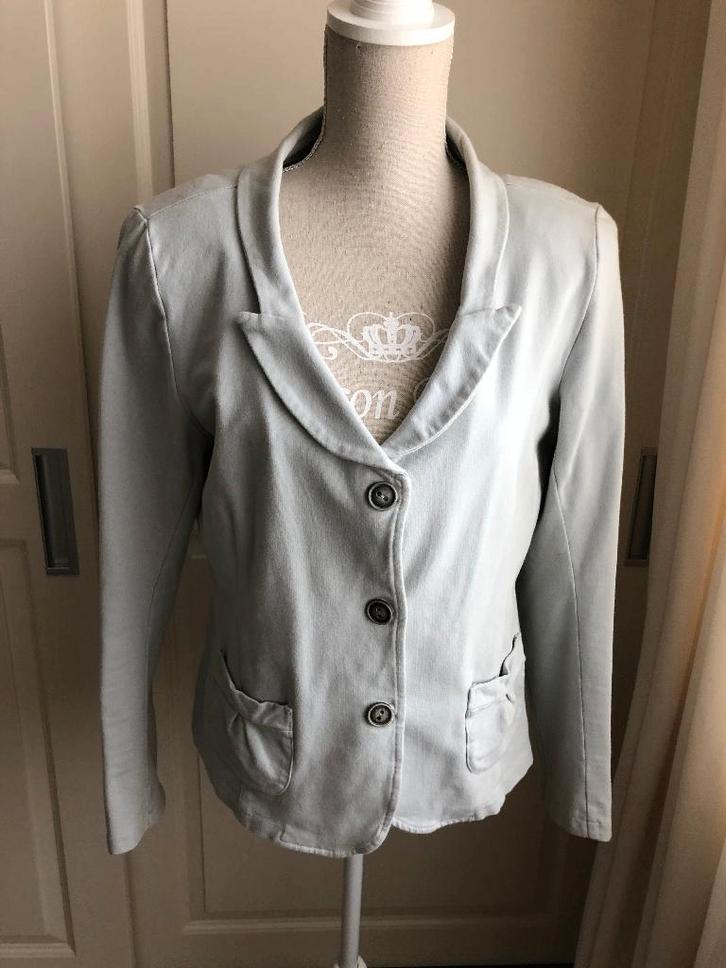 Jasje Colbert Grijs TRANSFER maat L, Kleding | Dames, Jasjes, Kostuums en Pakken, Zo goed als nieuw, Jasje, Maat 42/44 (L), Grijs