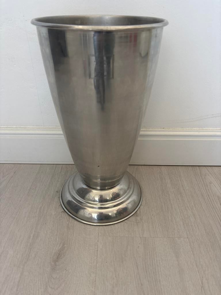 Riviera Maison Zilverkleurige Vaas - 40 cm Hoog, Overige materialen, Gebruikt, Overige kleuren, Ophalen of Verzenden