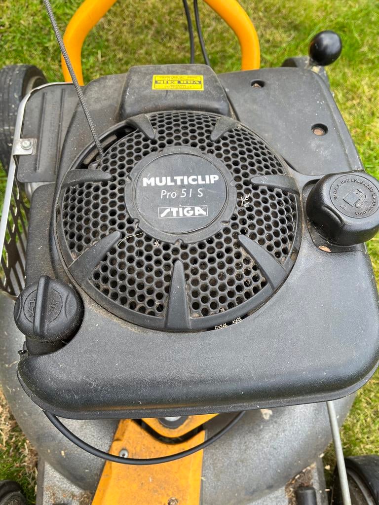 Stiga Multiclip Pro 51 S grasmaaier, Tuin en Terras, Grasmaaiers, Ophalen, Cirkelmaaier, Gebruikt, Mulchfunctie