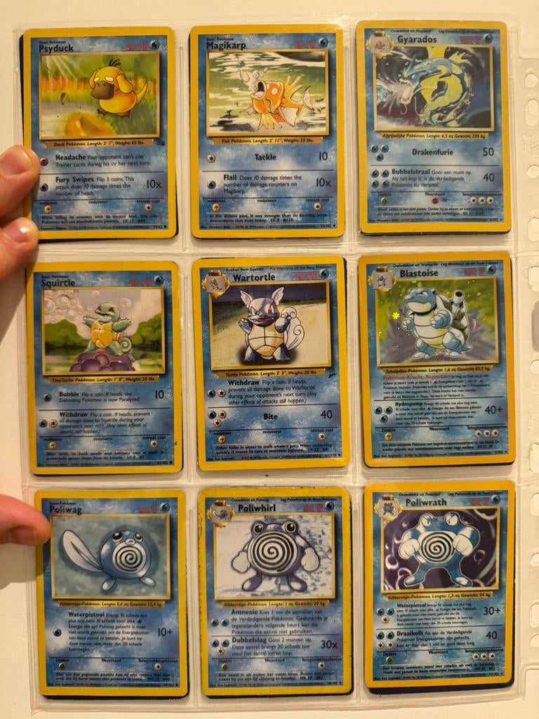 Oude pokemonkaarten Base set, Pokemon verzameling, Ophalen of Verzenden, Gebruikt, Meerdere kaarten