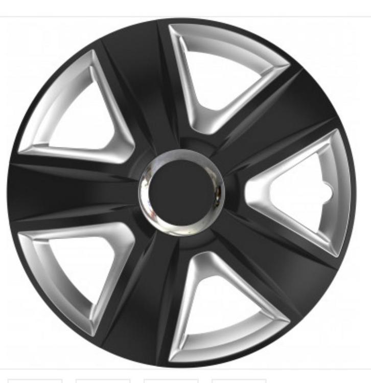 Wieldoppenset Esprit RC Black&Silver 14 inch, Auto diversen, Wieldoppen, Nieuw, Ophalen