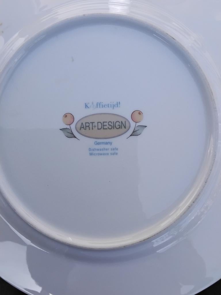 15 Art+Design Koffietijd borden 7cm,, Ophalen, Porselein, Overige stijlen, Bord(en)