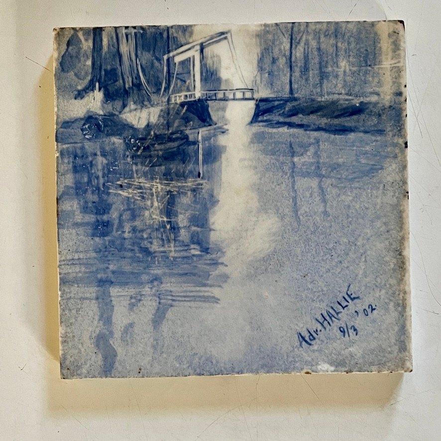 Antieke tegel, Antiek en Kunst, Antiek | Wandborden en Tegels, Ophalen of Verzenden