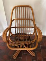 Rotan fauteuil met kussen, Ophalen, Gebruikt, Minder dan 75 cm, Riet of Rotan
