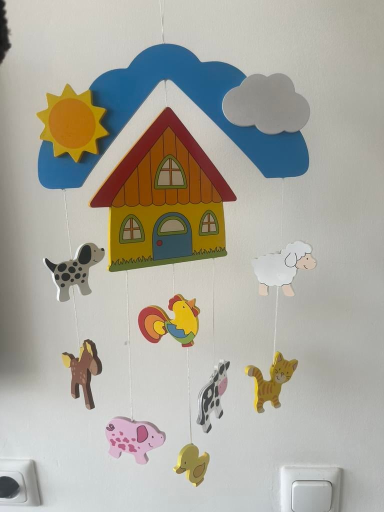 Goki mobiel hout voor boven wiegje of ledikant, Ophalen of Verzenden, Zo goed als nieuw, Overige typen