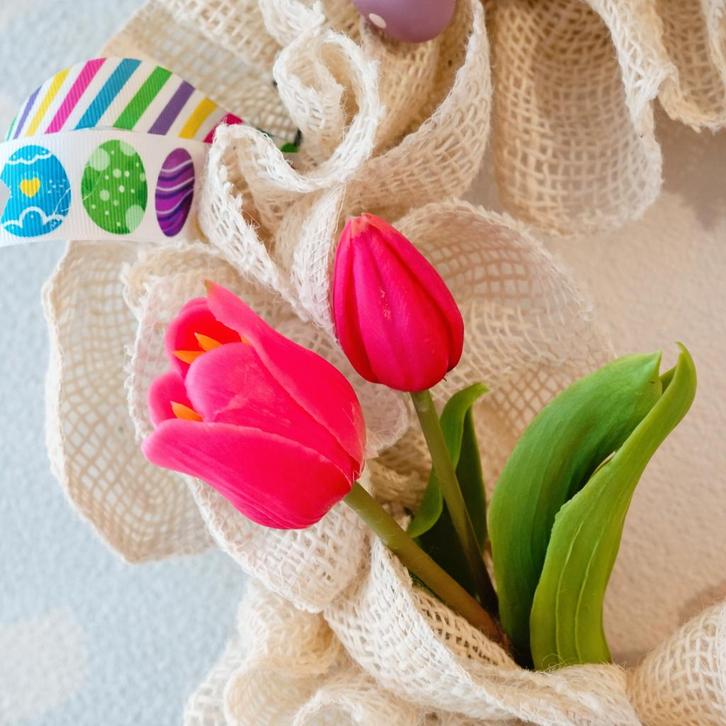 paaskrans | Jute wit, Diversen, Pasen, Nieuw, Ophalen of Verzenden