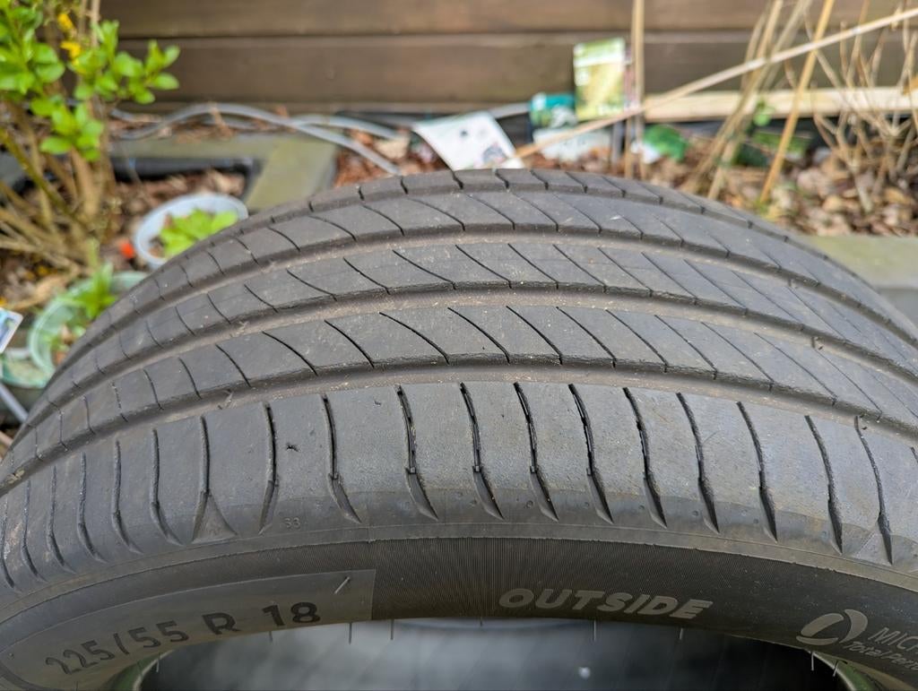 Michelin primacy 4 zomerbanden 225/55/ R18, Ophalen, Gebruikt