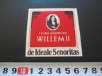 sticker tabak extra senoritas WILLEM II, Ophalen, Zo goed als nieuw