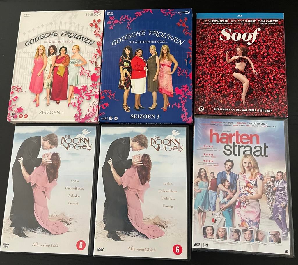 Diverse DVD's: Gooische Vrouwen, De Doornvogels, Soof, Harte, Cd's en Dvd's, Vanaf 12 jaar, Ophalen of Verzenden, Gebruikt